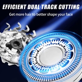 Shaver SH70 Replacement Heads Blades,6 Pcs New Upgraded Double Blades with 2 Cleaning Brush, Compatible with P*il*ps Norelco S7000 S7370 S7371 S7720 S7530 SW7700 Electric Razor Replacement Heads