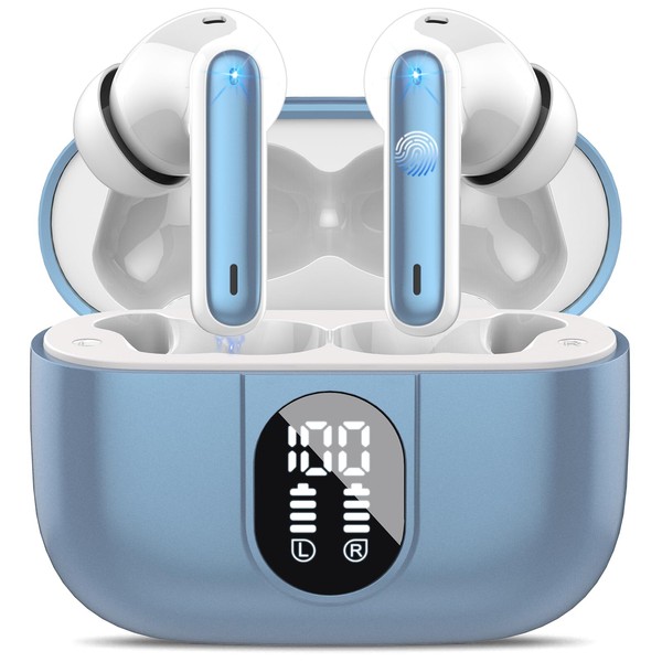 Wireless Earbuds 2024 Bluetooth 5.3 Headphones HiFi Stereo, 40H Playtime