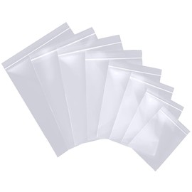 Gozmy Resealable Plastic Bags, 8x12cm, 240pcs, Clear, Self Seal, Disposable, Plastic, Resealable, Rectangular, Food Storage