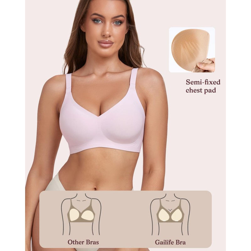 Gailife Comfort Bra for Women Wireless Bras Seamless Supportive Full