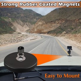 MUTUACTOR Strong Neodymium Magnets 1/4” to 3/8”,4PCS Magnetic Mounts Rare Earth Magnet 1/4-20" Female Threaded Hole Non-Slip Magnet for Tractor Mirror Camera Bracket Mount Lights Van Equipment