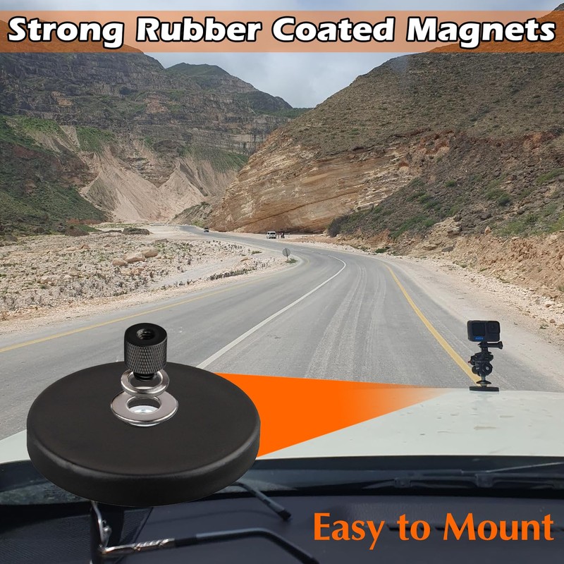 MUTUACTOR Strong Neodymium Magnets 1/4” to 3/8”,4PCS Magnetic Mounts Rare