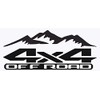 2 x Gloss Black4x4 Off Road Mountains Bedside Vinyl Decals