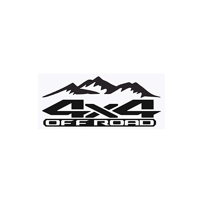2 x Gloss Black4x4 Off Road Mountains Bedside Vinyl Decals
