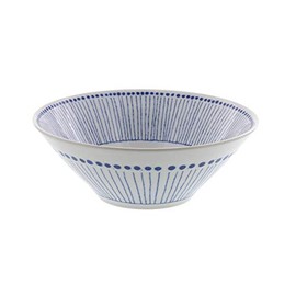 Tableware East Trapezoid Bowl, Large, Gyokusa, Blue Sou 8.1 inches (20.5 cm)