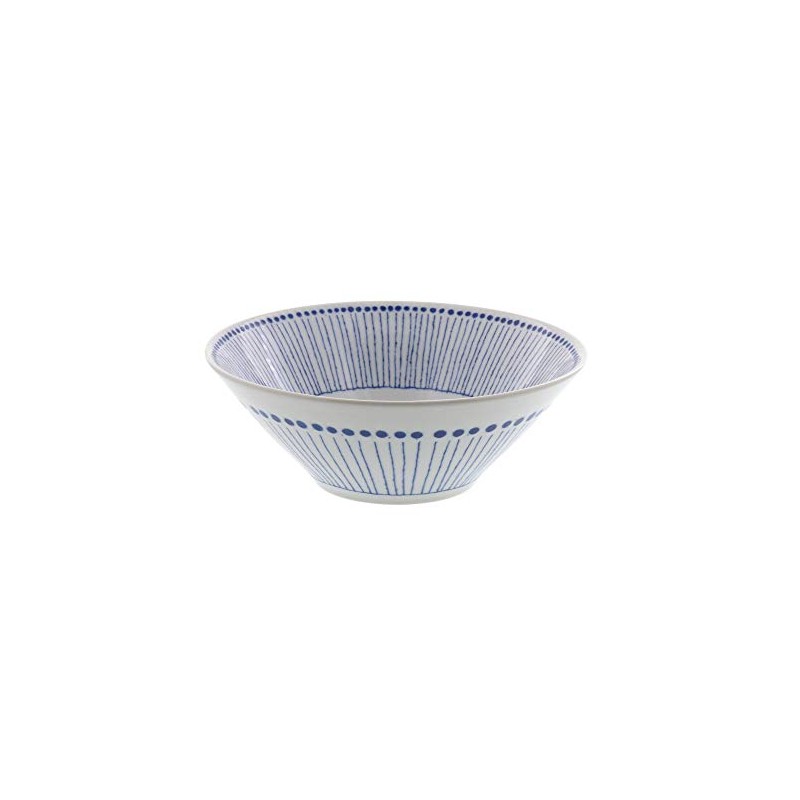 Tableware East Trapezoid Bowl, Large, Gyokusa, Blue Sou 8.1 inches