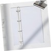 Operitacx 1 Set Metal Binder Binder Rings Folder with Pockets