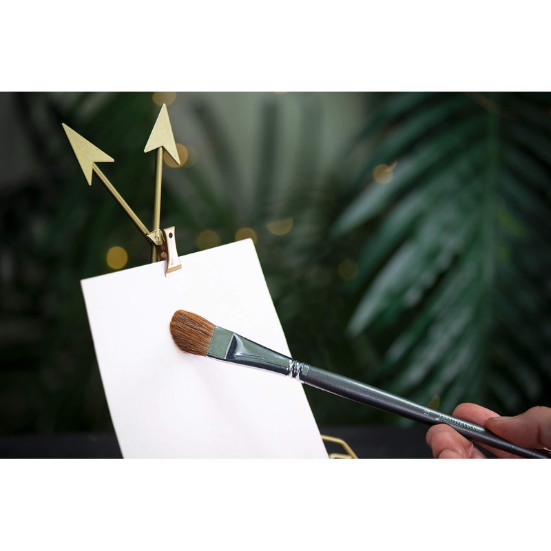 Red Sable Filbert Paint Brushes - Set of 6 Acrylic,