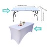 Yoquare 1 Pack Thick White 5FT Streych Spandex Table Cover