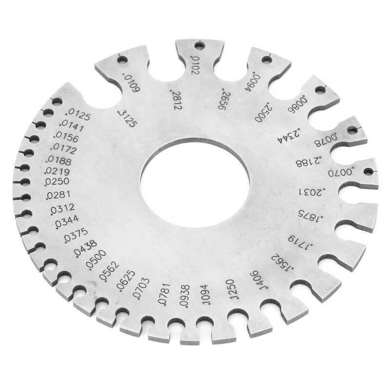Stainless Steel Wire Gauge, Round AWG SWG Wire Gauge, Thickness