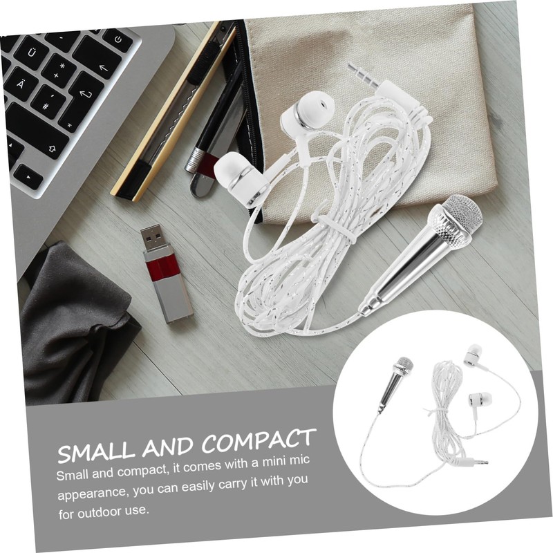 Kisangel Professional Mini Phone Microphone Portable Vocal Microphone for Singing