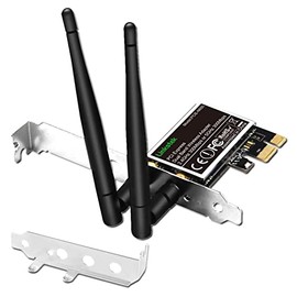 Adaptador WiFi PCIE WiFi de 600 Mbps (2.4 GHz 300 Mbps y 5 GHz 300 Mbps), tarjeta WiFi PCIE, adaptador de red inalámbrico QUALCOMM Atheros AR946X para PC de computadora Windows 10 8.1 8 7 XP