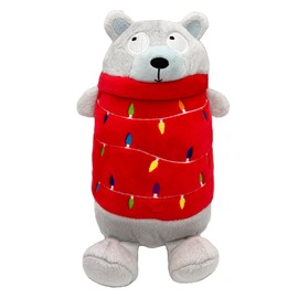 Huxley & Kent for Dogs | Deck The Bear (Large) | Christmas Holiday Power Plush Dog Toy with Squeaker | Funny Dog Toy Gift | Fun, Durable, and Safe | H&K Squeaky Dog Toys