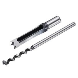 sourcing map Square Hole Drill Bit for Wood 15mm Hollow Chisel Mortiser Auger Spur Cutter Tool, High Carbon Steel for Woodworking Carpentry