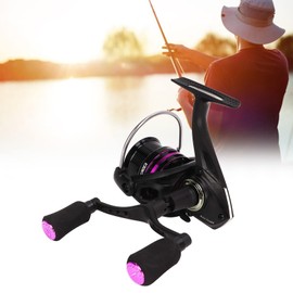 Carbon Fiber Fishing Reel,Handle Baitcasting Trolling Reel,Rocker Left Right Fishing Reel,Spinning Reel Metal High Hardness Double Rocker Arm Reel with Shallow Line Cup for Ice Fishing(1000)