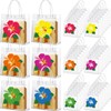 Wesnoy 36 Pack Hawaiian Luau Gift Bags with Handle Hibiscus