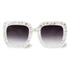 Xpectrum Extra Large Square Crystal Sunglasses Bling Rhinestone Concert Glasses