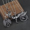 XJYHDY 4PCS Viking Style Dragon Necklace Set for Men Women,