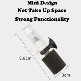Caylingdee 3-in-1 Portable Aquarium Filter Internal Purifier Fish Tank Filter Mini Multi Layer Power Filter for Fish Tank, Sponge Fish Filter is Suitable for Freshwater Saltwater Household Tank