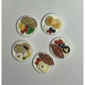 Unbranded Breakfast Dollhouse Miniature Food