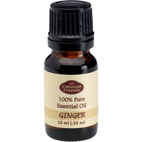 Ginger 100% Pure, Undiluted Essential Oil Therapeutic Grade - 10 ml. Great for Aromatherapy!