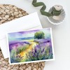 Lavender in Watercolor Greeting Cards and Envelopes Pack of 8