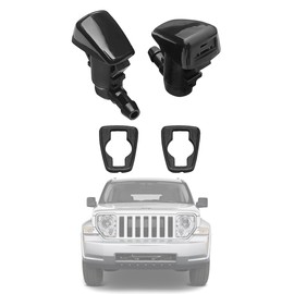4806312AA Premium Wiper Washer Nozzles Fit for Dodge Nitro 2007-2012; Jeep Liberty: 2008-2013; Commander 2006-2010 | Windshield Washer Fluid Jet Nozzle | Easy to Install | 2 Pack, Ref 55157319AA