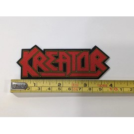 KREATOR - LOGO LASER CUTOUT WOVEN PATCH ~ BLACK METAL ~ Heavy Metal Rock ~ Badge