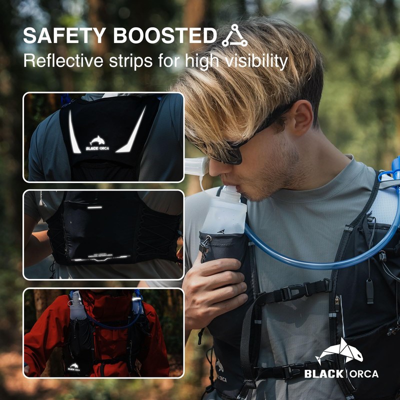 BLACK ORCA Running Vest for Women Men Hydration Vest with