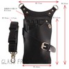 GLASS FROG Scissor Case, 6 Pieces, PU Leather, Storage Capacity,