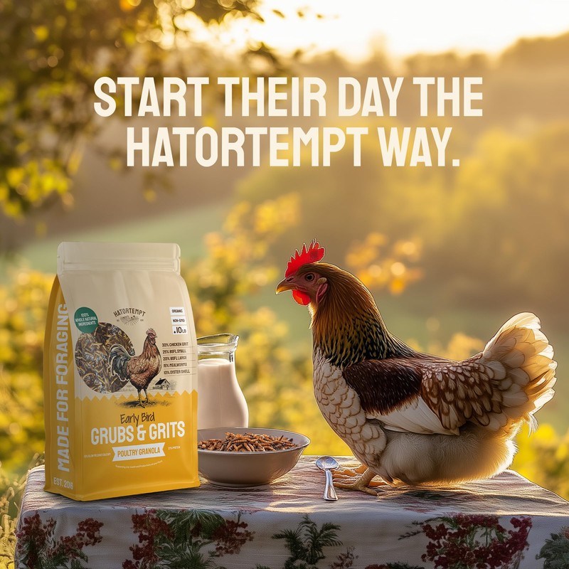 Hatortempt Chicken Feed Granules - 10 lb, Non-GMO - Protein-Rich
