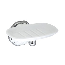 MODONA Double Robe & Towel Hook - White Porcelain & Chrome - Flora Series - 5 Year Warrantee