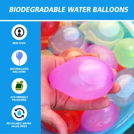 666 Water Balloons Self Sealing, Multi-color Water Balloons for Kids Easy Fill, Great for Pool Outdoor Parties, Beach, Summer Fun, Water Games