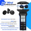 AIOMEST Digital Anemometer Handheld 4 Cups 360° Wind Speed Meter,