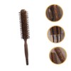 Beavorty 2pcs Boar Bristle Hair Brush Styling Comb Wooden Roller