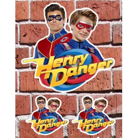 Unbranded HENRY DANGER & CAPTAIN MAN - 7" and 3" DECAL STICKERS for HOME, SCHOOL, AUTO