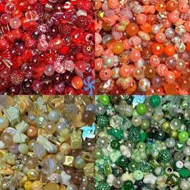Beads by Color for Beadable Pen fancy bead bead mix:_Orange_Large 300ML