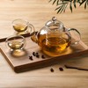 CnGlass 33.8oz Glass Teapot with Removable Infuser,Stovetop Safe Tea Kettle,Blooming