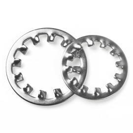 BOUMVID Pack of 15 M10 Tooth Washers Lock Washers Stainless Steel 304 Tooth Washers Inner Tooth Serrated Clamping Discs Size Assortment Spring Washers Washers for Screw Attachment