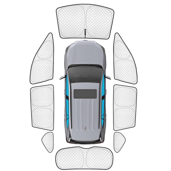KMF 8pcs Full Window Sun Shade Custom Fit for Toyota