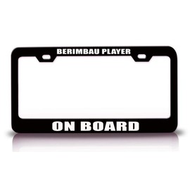 Custom Brother - Berimbau Player ON Board Music Musician Metal Car SUV Truck License Plate Frame Bl n74