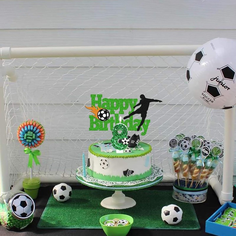 Bolosa Birthday Candles Numbers, Candles Birthday 8, Birthday Candles Football