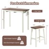 GOFLAME 3-Piece Bar Table Set, Counter Height Pub Table and