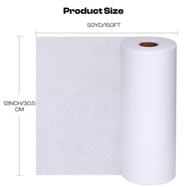 Caydo Tear Away Embroidery Stabilizer, 12" x 50 Yd Roll No Show Mesh Stabilizer for Machine Embroidery 1.8 Ounces Medium Weight Embroidery Stabilizer Backing