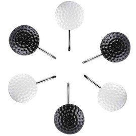 CandyGrid Black White Shower Curtain Hooks Rings Decorative, Rust Proof Metal Round Shower Rod Hooks for Curtain Bathroom -12 Sets