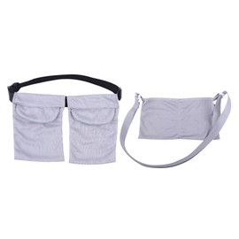 Toumett 2 PCS Mastectomy Drainage Pouch with 3 Pouch,Mastectomy Supplies,Adjustable Drain Holder After Tummy Tuck,for Bilateral Mastectomy/Breast Explant/Reduction Surgery,Post-Surgery Accessories (Grey)