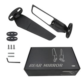 UTV Motorbike Side Mirrors, HD Rotatable Motorbike Wing Mirrors Motorcycle Rearview Mirrors Adjustable Flat Motorcycle Mirrors for Ninja 300/400/650/ZX6R/ZX10R