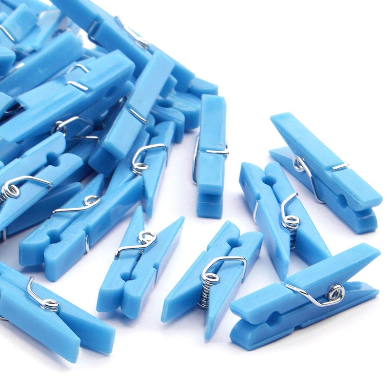 Jdesun 50 Pieces Photo Clips,Mini Plastic Picture Paper Clip Clothespins