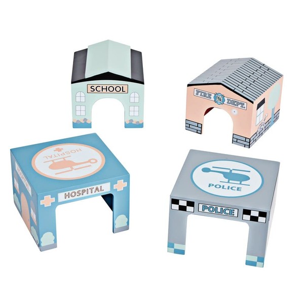 Excellerations Around The Town Wooden Structures - Set of 4