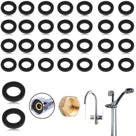 Pack of 30 Sealing Ring Shower Head Seal Shower Hose Flat Seal Rubber 1/2 Inch Seal Tap Rubber Seal Gardena Sealing Rings for Tap Connector Hose (19 x 19 x 3 mm)